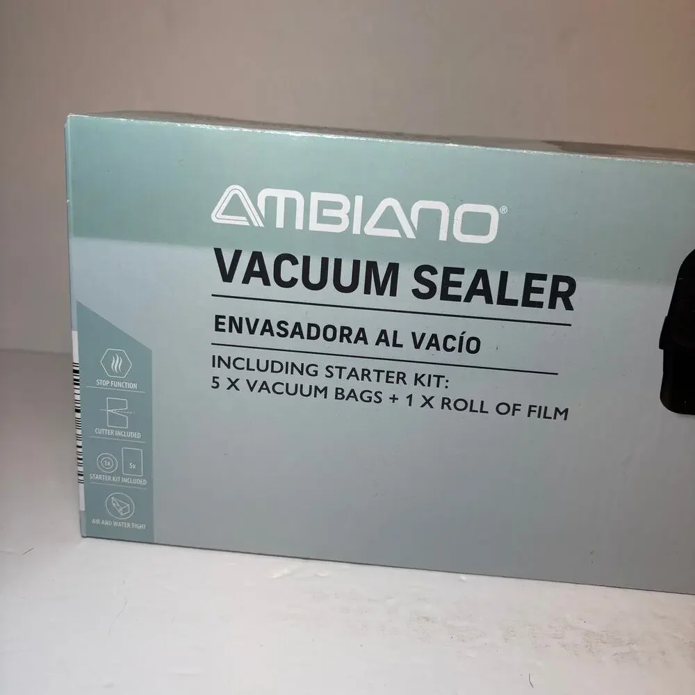 Ambiano Vacuum Food Sealer Black - New Including Starter Kit w/ Bags & Film